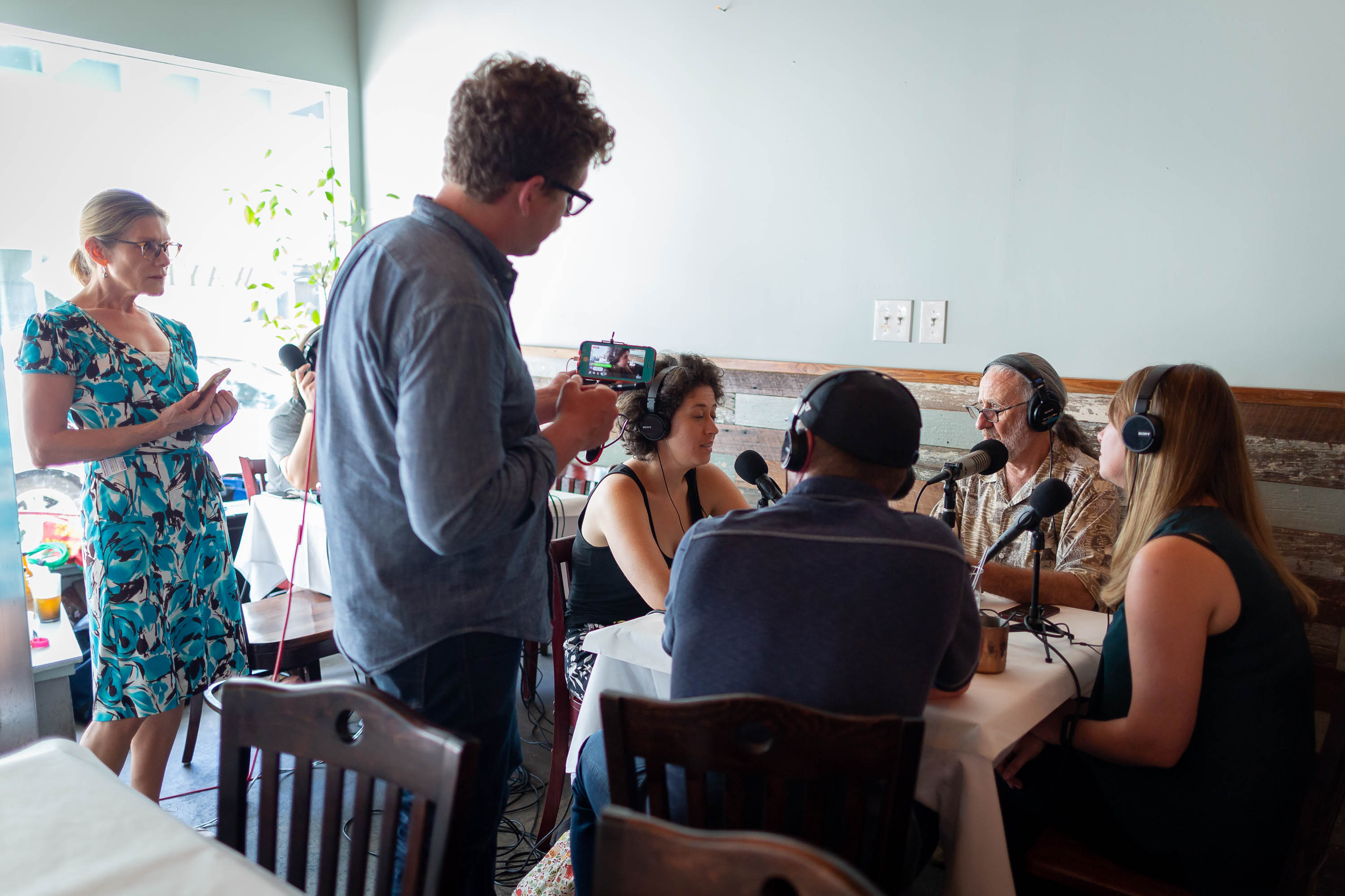 Producer Graham daPonte and Live Feed Director Asher Griffith at work Producer Graham daPonte and Live Feed Director Asher Griffith at work